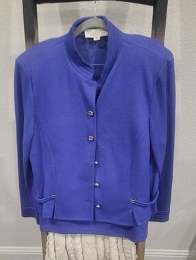 St. John Royal Purple Knit Blazer